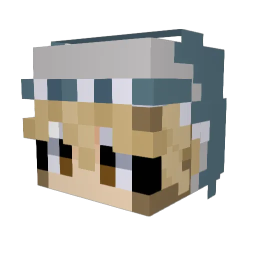 Round_Rocks Minecraft avatar head, 3D render