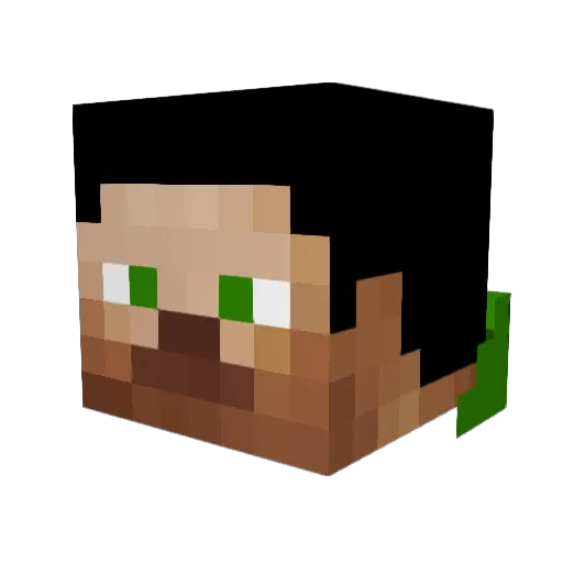 Rounder_1 Minecraft avatar head, 3D render