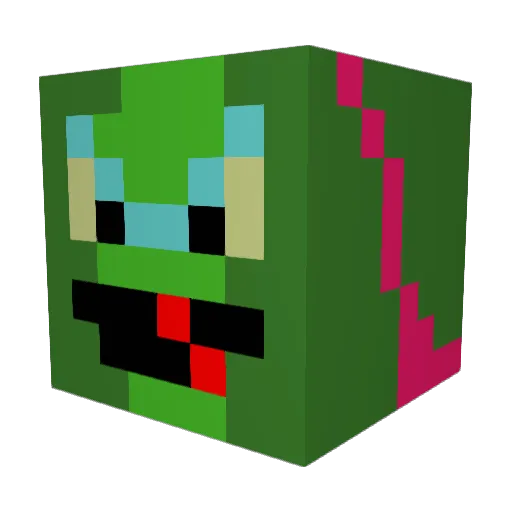 Rounders14 Minecraft avatar head, 3D render