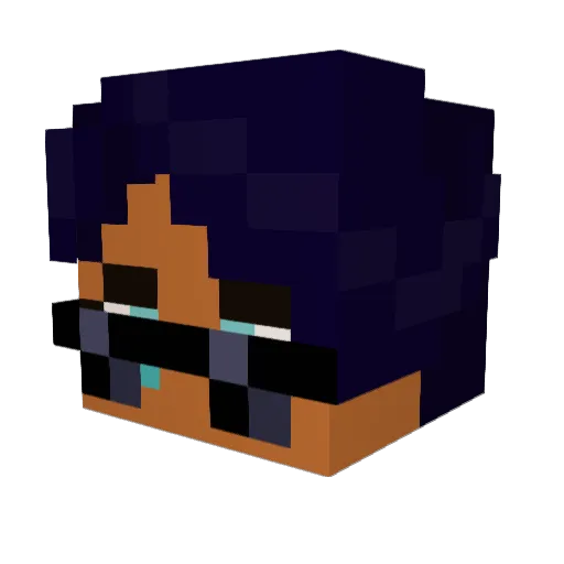 Roundtable24 Minecraft avatar head, 3D render