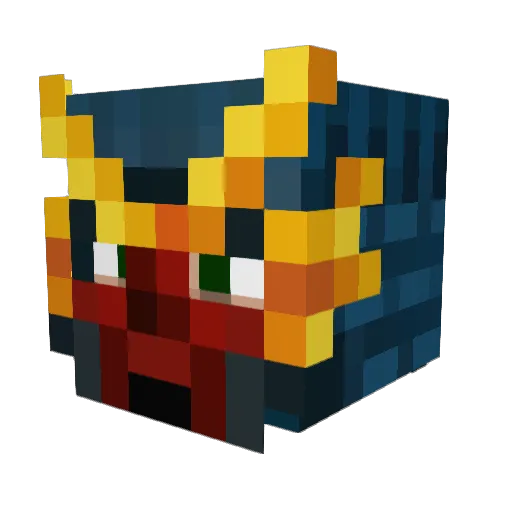 Rourryx Minecraft avatar head, 3D render