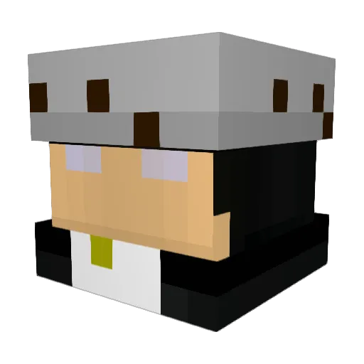Rouslon Minecraft avatar head, 3D render