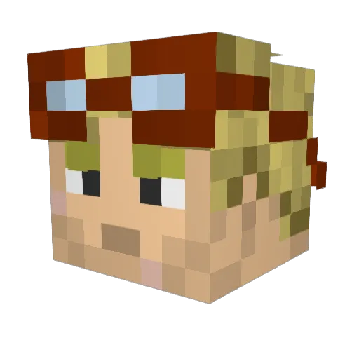 Route13 Minecraft avatar head, 3D render