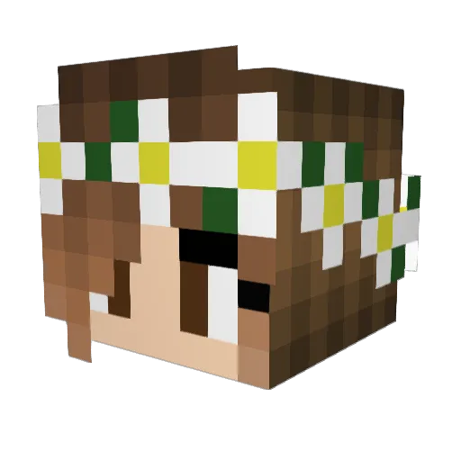 Rouz96 Minecraft avatar head, 3D render