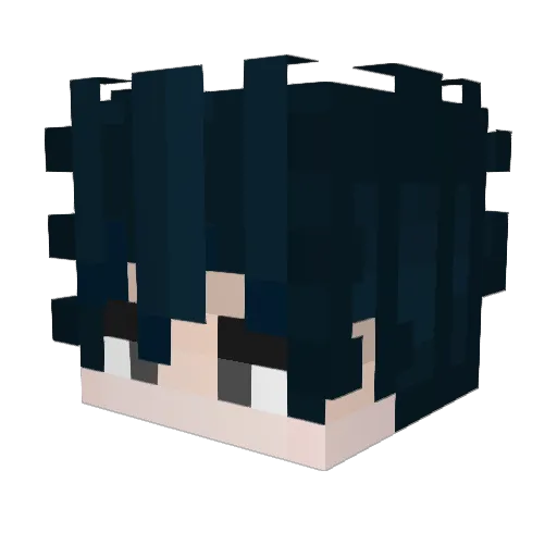 Rouzf Minecraft avatar head, 3D render