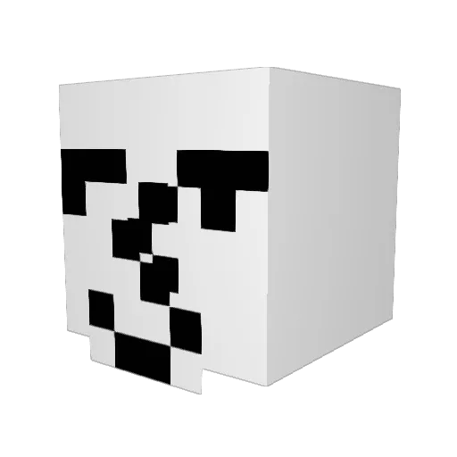 Rovania Minecraft avatar head, 3D render