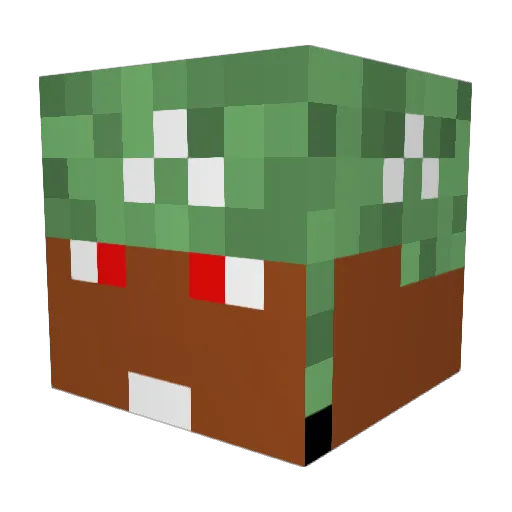 Rovar1 Minecraft avatar head, 3D render