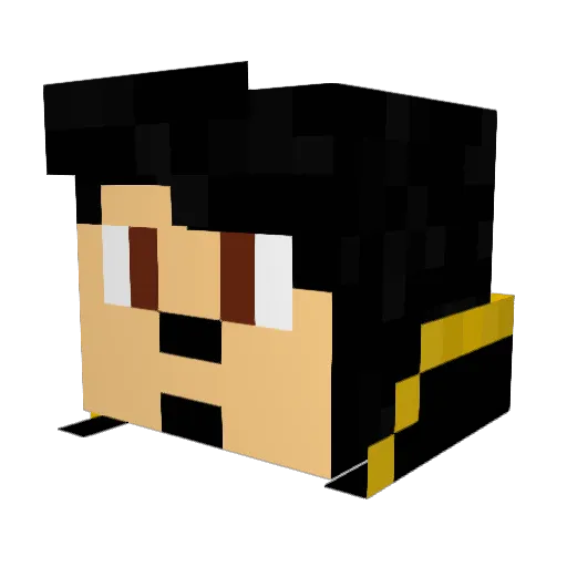Rovazzi Minecraft avatar head, 3D render