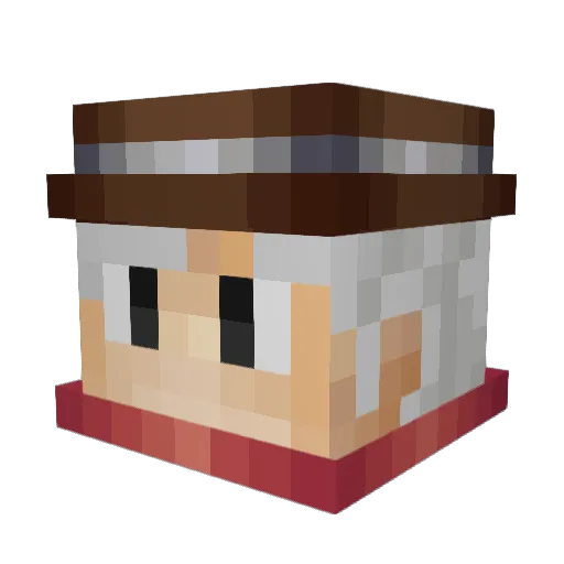 Rove_ Minecraft avatar head, 3D render