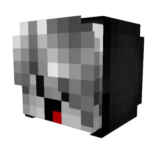 Rovex_ Minecraft avatar head, 3D render