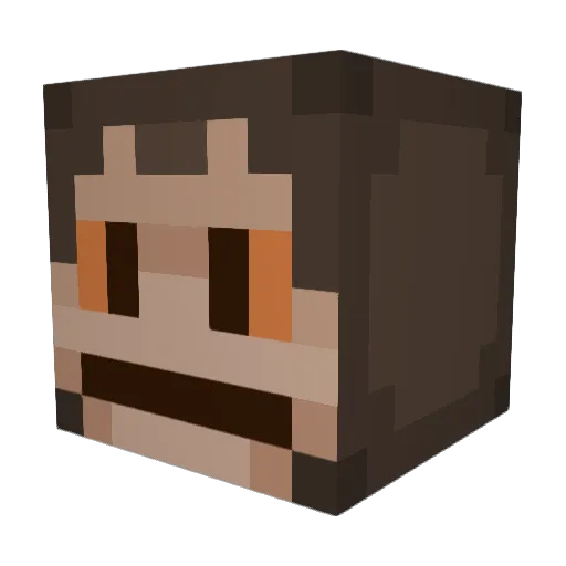 Rovnek Minecraft avatar head, 3D render