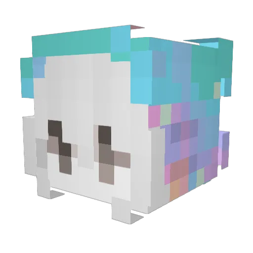 Rovui Minecraft avatar head, 3D render