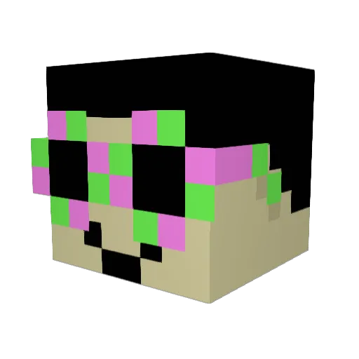 Rovvzy Minecraft avatar head, 3D render