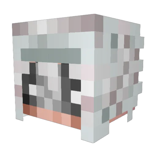 Rowaili Minecraft avatar head, 3D render
