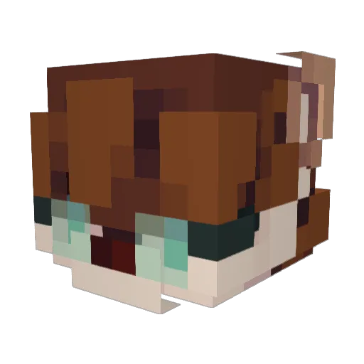 RowanArt Minecraft avatar head, 3D render