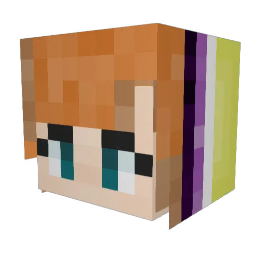 RowanGreyTTV Minecraft avatar head, 3D render