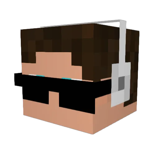 Rowanly Minecraft avatar head, 3D render