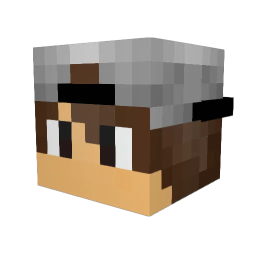 Rowanzz Minecraft avatar head, 3D render