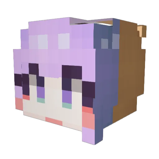 Rowche Minecraft avatar head, 3D render