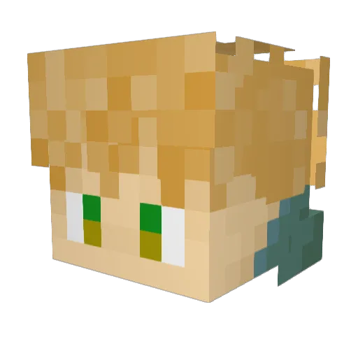Rowcookie456 Minecraft avatar head, 3D render