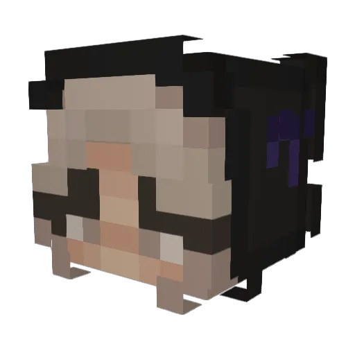 Rowcreeper Minecraft avatar head, 3D render