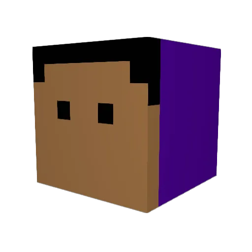 Rowdas Minecraft avatar head, 3D render