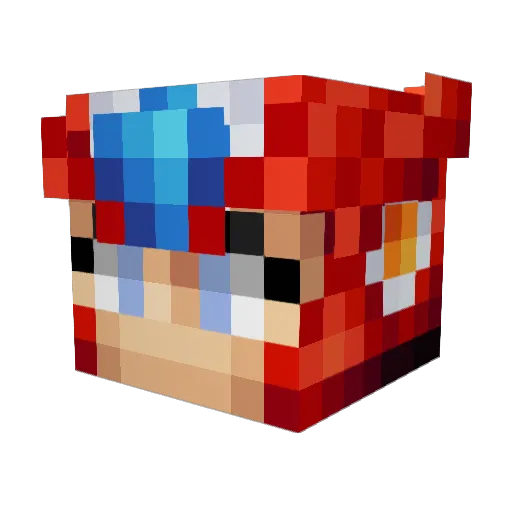 Rowdy_117 Minecraft avatar head, 3D render