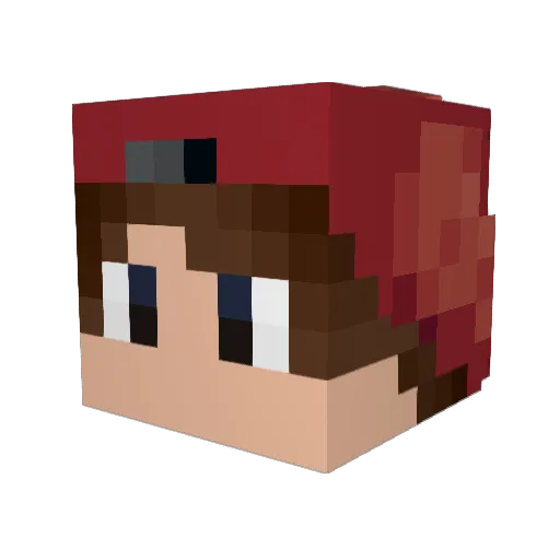 Rowe13 Minecraft avatar head, 3D render