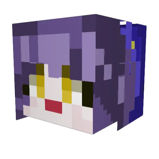 Rowena555 Minecraft avatar head, 3D render