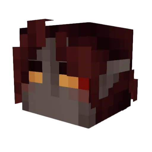 Rowet Minecraft avatar head, 3D render