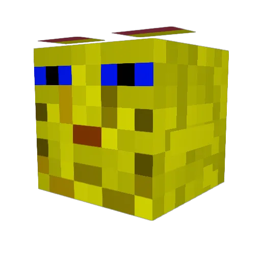 Rowgot Minecraft avatar head, 3D render