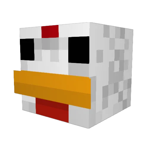 Rowhan_ Minecraft avatar head, 3D render