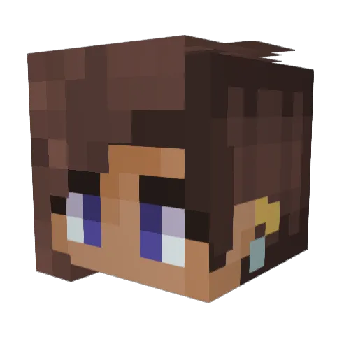 Rowiku501 Minecraft avatar head, 3D render