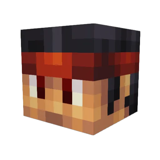RowindeVries Minecraft avatar head, 3D render