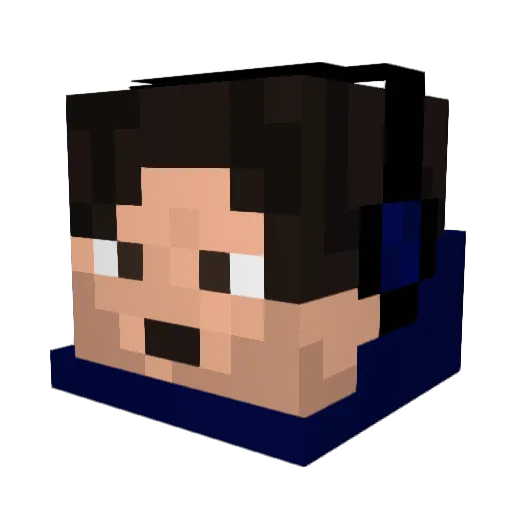 Rowldock Minecraft avatar head, 3D render