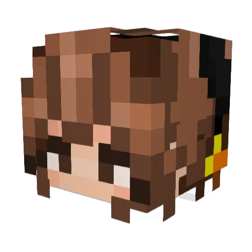 RowletBTW Minecraft avatar head, 3D render