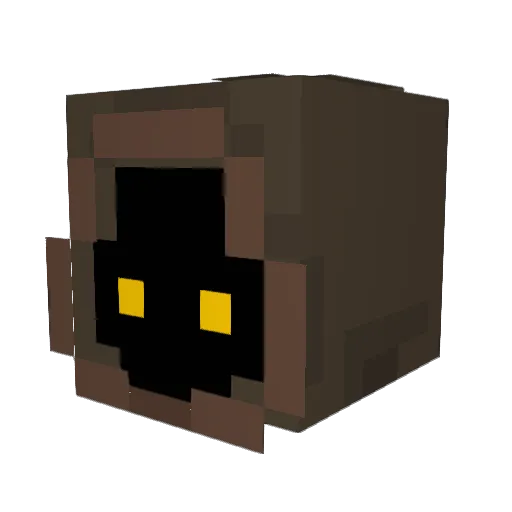 Rowlof Minecraft avatar head, 3D render