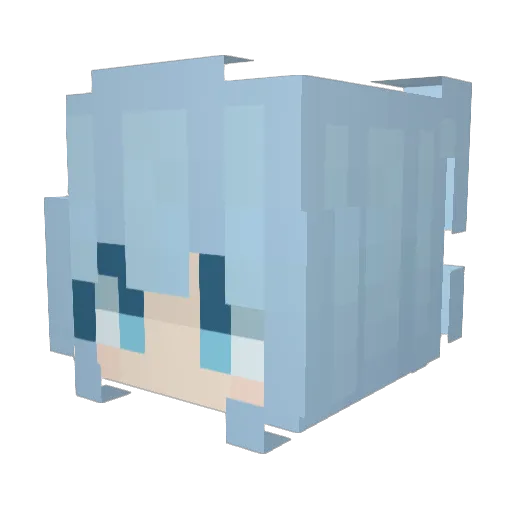 Rowstars Minecraft avatar head, 3D render