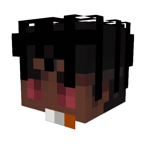 RoxBtw_ Minecraft avatar head, 3D render