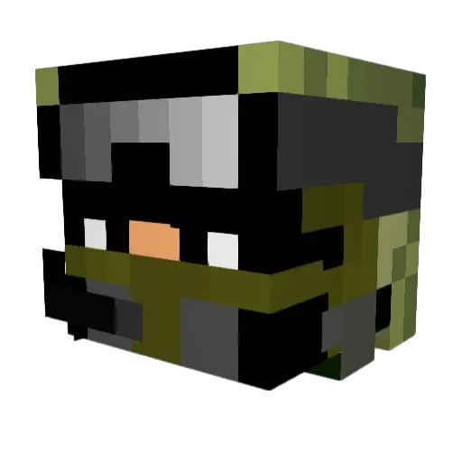 RoxX27 Minecraft avatar head, 3D render