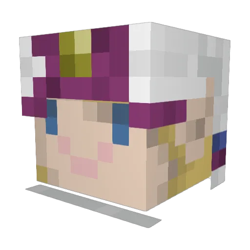 Roxanax Minecraft avatar head, 3D render