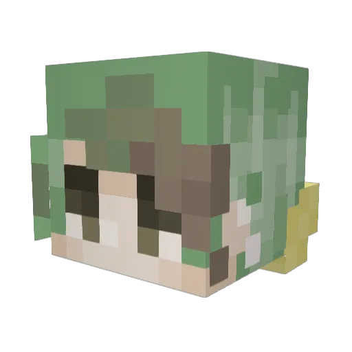 RoxanneDebris_ Minecraft avatar head, 3D render