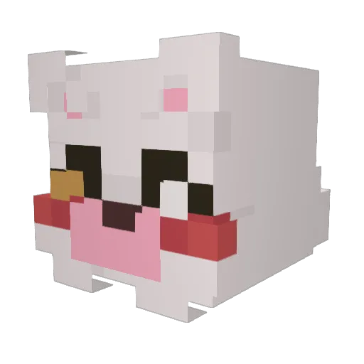 Roxannerox Minecraft avatar head, 3D render