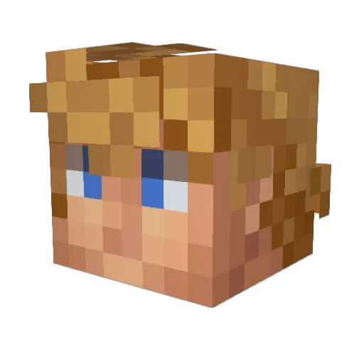 RoxasHikari Minecraft avatar head, 3D render