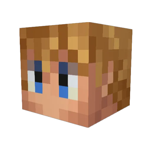 RoxasNXIII Minecraft avatar head, 3D render