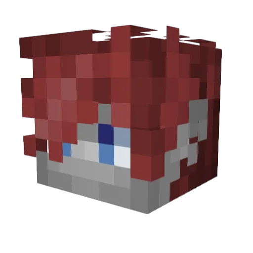 Roxasmlk Minecraft avatar head, 3D render