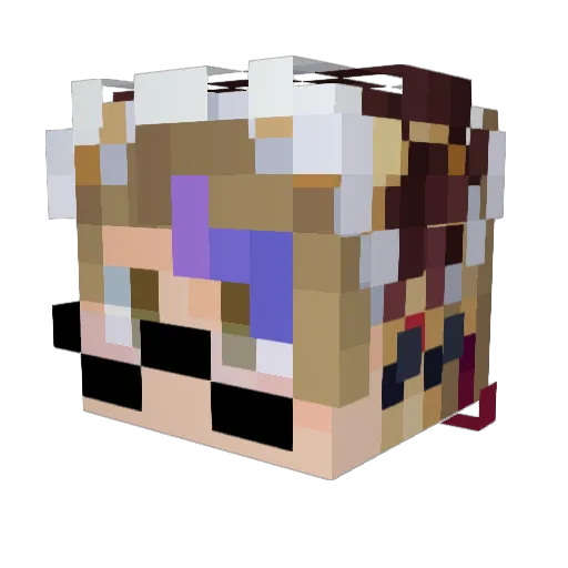 Roxda Minecraft avatar head, 3D render