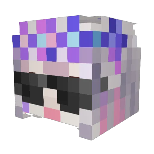 Roxelite Minecraft avatar head, 3D render