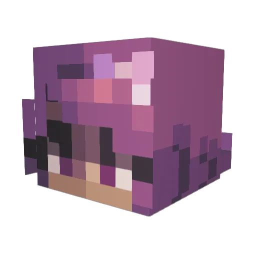 Roxey212 Minecraft avatar head, 3D render