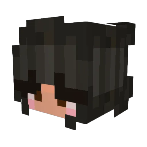 Roxi404 Minecraft avatar head, 3D render